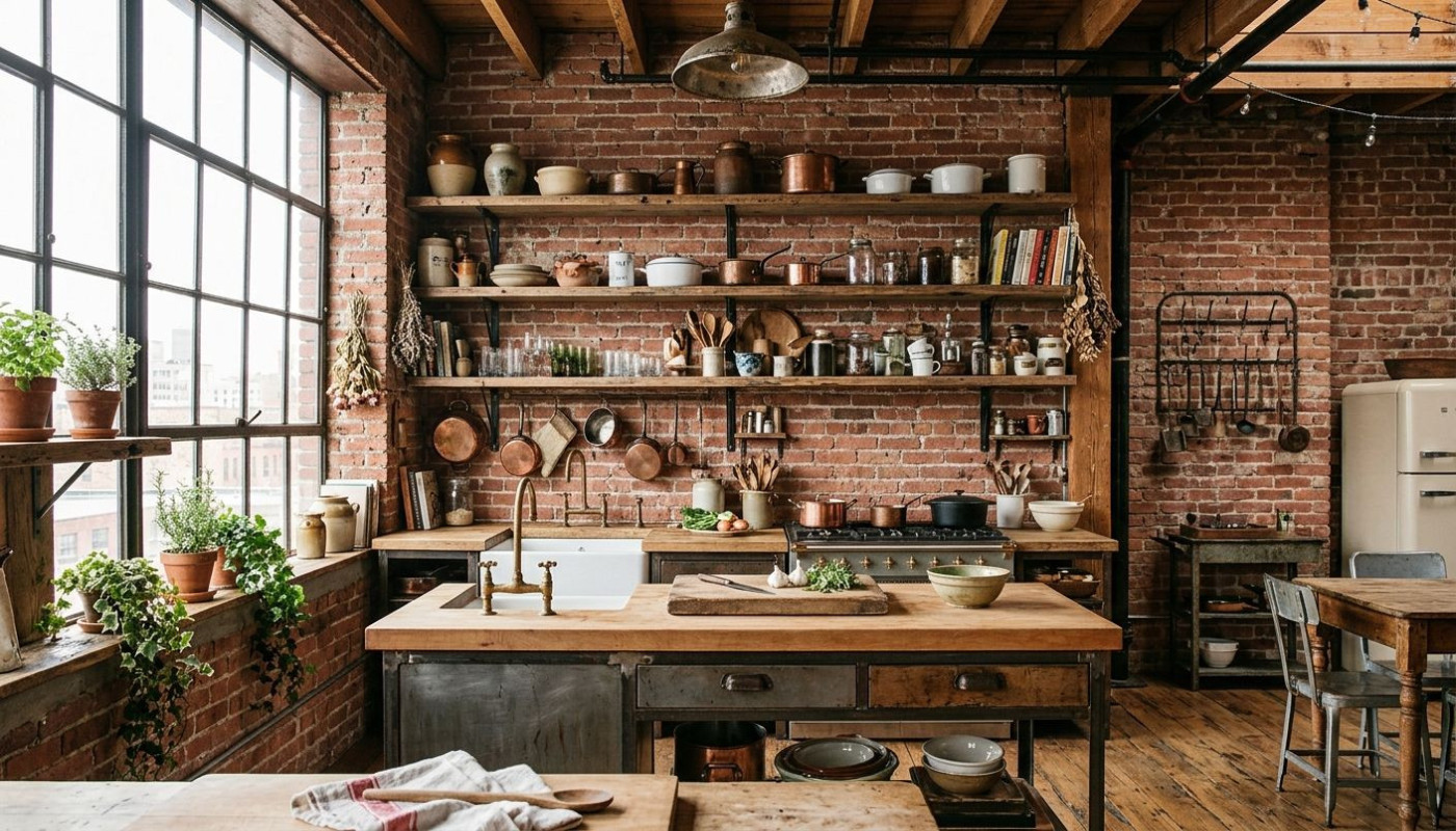 Comment intégrer des éléments vintage dans une cuisine industrielle ?